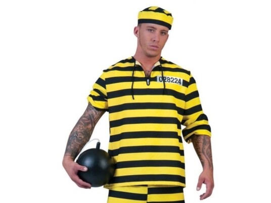 Boland Traciks Sort Og Gul Fangedragt Kostume ES6030185254