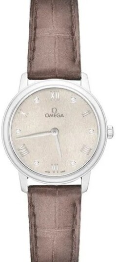 Omega Dameklokke 434.13.28.60.59.001 De Ville Prestige Beige/Lær