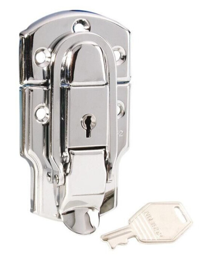 Adam Hall Hardware 1912 - Drawbolt Large Chrome-Plated Locka Adam Hall Hardware 1912 - Drawbolt Large Chrome-Plated Locka
