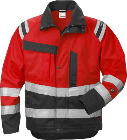 Fristads Jacka 4026 Plu, Klass 3 Varsel Röd/svart L
