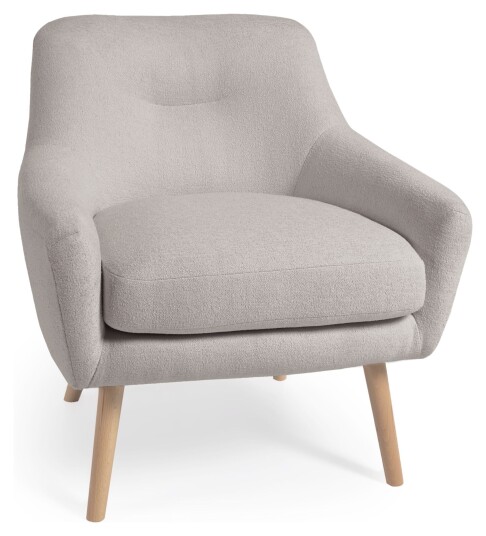 Kave Home Candela Loungestol, Grå Fleece Unoliving