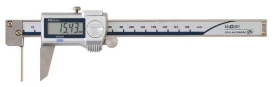 Mitutoyo Absolute Digimatic Skjutmått 573-661-20 För Mätning Av Rörtjocklek 0-150mm, 0,01mm, Ip67, Friktionsrulle, Datautgång