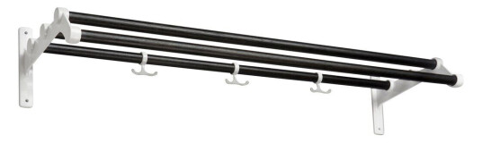 Essem Design Nostalgi 291 hattehylle 100 cm Svartbeiset eik-hvit