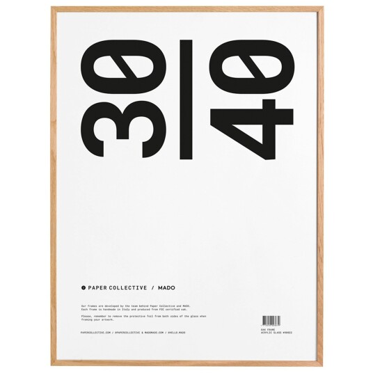 Paper Collective Ramme Oak / Glass 30x40 cm