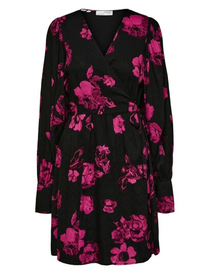 Selected | Slfvaletta Ls Short Wrap Dress B | 34