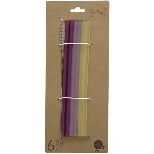 By Lille Vilde Iris Silicone Sugerør 6pcs