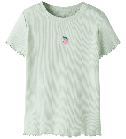 Name It T skjorte   Rib   NmfVivemma   Pale Aqua/Jordbær   Name It   3 år 98   T skjorte   Grønn