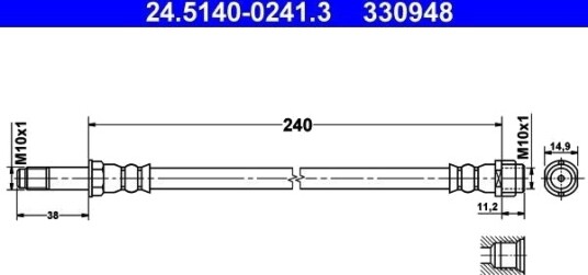 ATE 24.5140 0241.3 Bremseslange