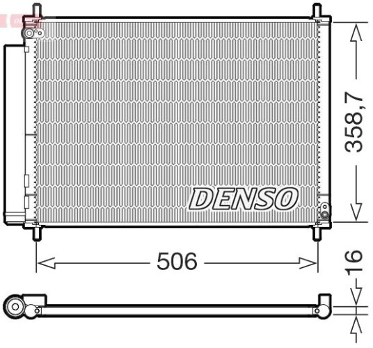 Kondensator, klimaanlegg DENSO DCN40040
