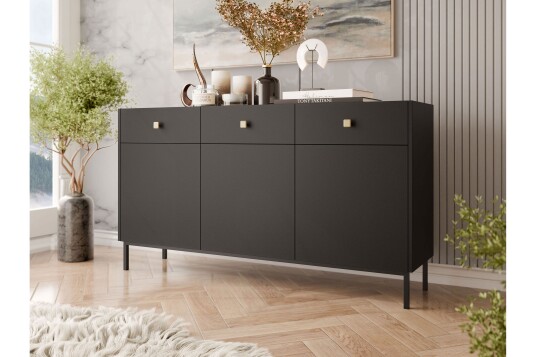Kommode Hermann 155 cm Svart