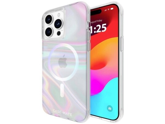 Casemate Soap Bubble Magsafe Mobiltelefon Backcover Apple Iphone 15 Pro Max Transparent, Fluorescerende