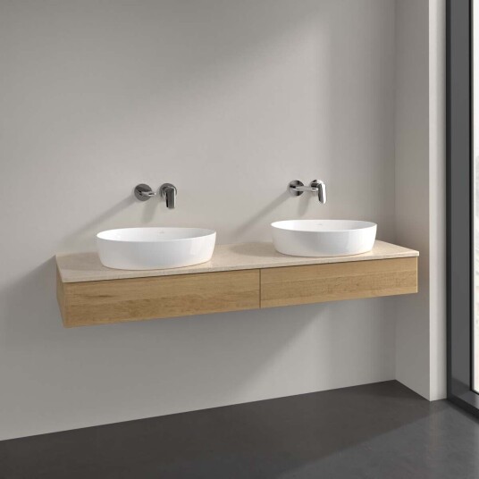 Villeroy & Boch Antao Servantskap med 2 skuffer 160x50x19 cm m/lys Eik/Crème