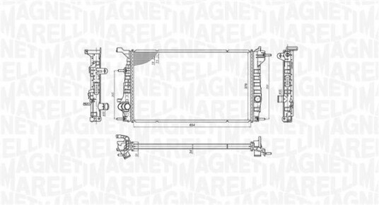 Radiator MAGNETI MARELLI 350213200600 Radiator MAGNETI MARELLI 350213200600