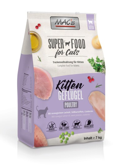 Mac'S Super Food For Kittens 7Kg Fjørfe Kattungefôr Mac'S Super Food For Kittens 7Kg Fjørfe Kattungefôr