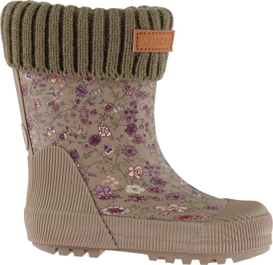 Wheat Termostøvler - Vadefugl - Portabellablomster - Wheat - 24 - Gummistøvler Armygrønn Beige Brun