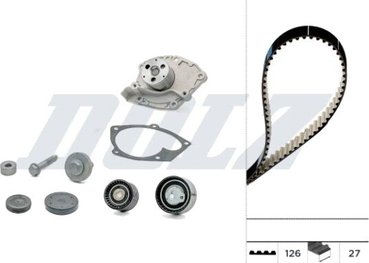 Registerreimsett med vannpumpe DOLZ KD117