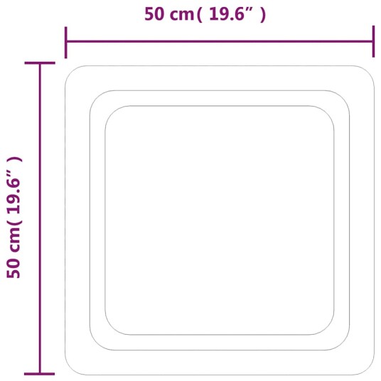 vidaXL Baderomsspeil med LED 50x50 cm