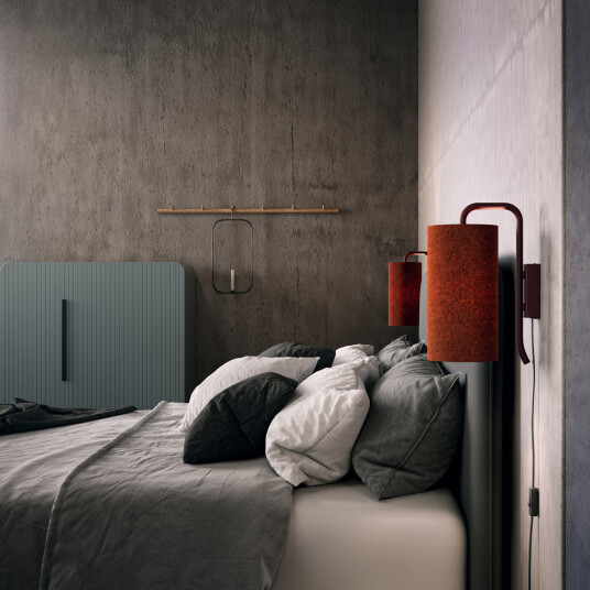 Pensile vegglampe small med skjerm - Rød Pensile vegglampe small med skjerm - Rød