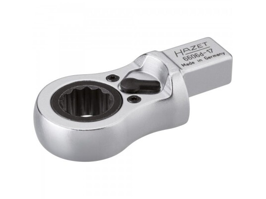 Hazet 6606D-17, Enkel Enhet, Nøkkelendemontering, Kromfarget, 17 Mm, 40 Mm, 81 Mm