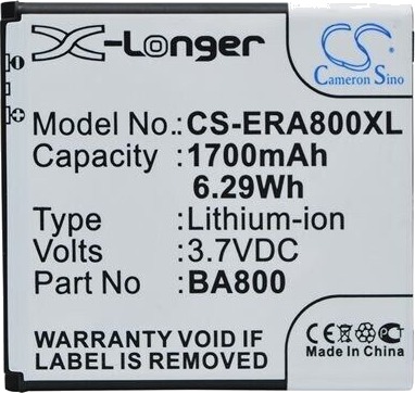 Sony Ericsson LT25i batteri (1700 mAh 3.7 V, Hvit) Sony Ericsson LT25i batteri (1700 mAh 3.7 V, Hvit)