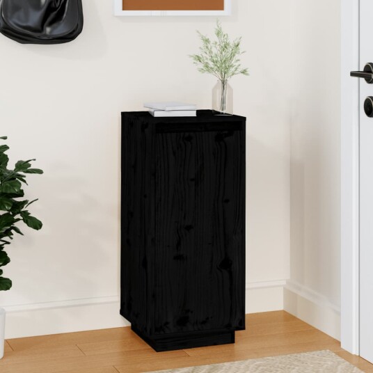 vidaXL Skoskap svart 35x35x80 cm heltre furu vidaXL Skoskap svart 35x35x80 cm heltre furu