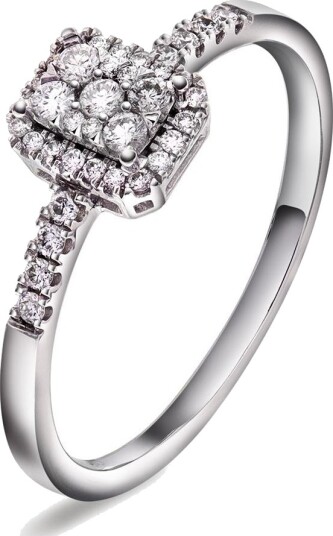 Pan Jewelry Ring i gull med diamant 0,33 ct WP størrelse Ring i gull med diamant 0,33 ct WP Str. 52