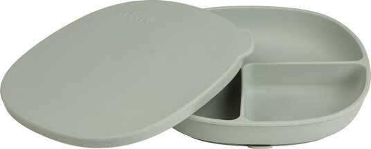 b.box Tallrik med lock Silikon Grön b.box Tallrik med lock Silikon Grön