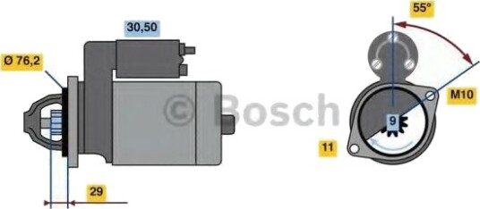 BOSCH 0 986 022 010 Starter BOSCH 0 986 022 010 Starter