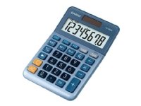 Casio MS-88EM - Skrivebordskalkulator - 8 sifre - solpanel, batteri - blå Casio MS-88EM - Skrivebordskalkulator - 8 sifre - solpanel, batteri - blå