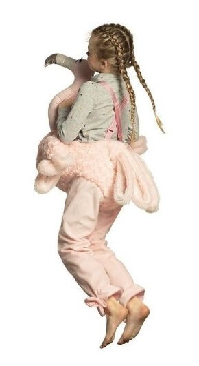 Flamingo Piggy Back Kostume, Barn Flamingo Piggy Back Kostume, Barn