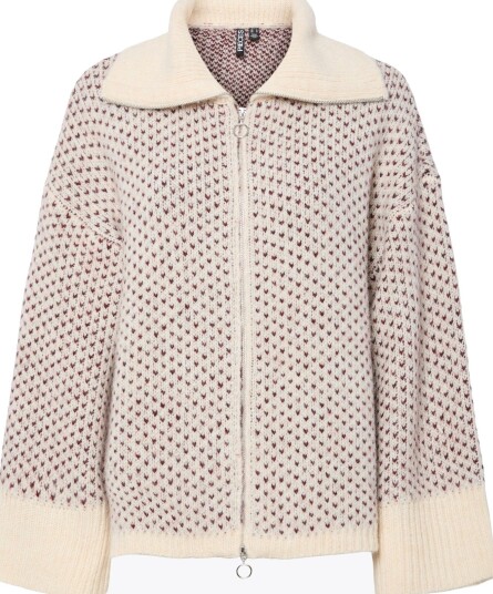 Pieces Mordic Long Sleeve Loose Knit Cardigan Hvit M