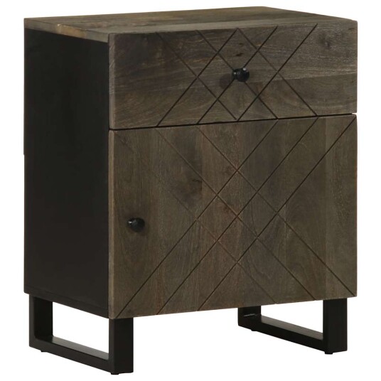  Nattbord svart 50x33x60 cm heltre mango 8721158447852