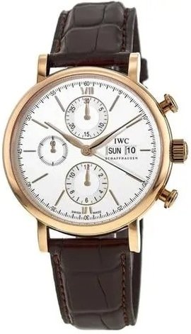 IWC Herreklokke IW391025 Portofino Sølvfarget/Lær Ø42 mm