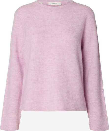 Selected Women Genser Slwlulu New Ls Knit O Neck Rosa