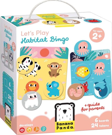 Banana Panda Let's Play Habitat Bingo Barnespill Fra 2 År Banana Panda Let's Play Habitat Bingo Barnespill Fra 2 År