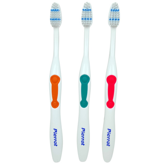 3 stykker. Pierrot Colors Medium tannbørster