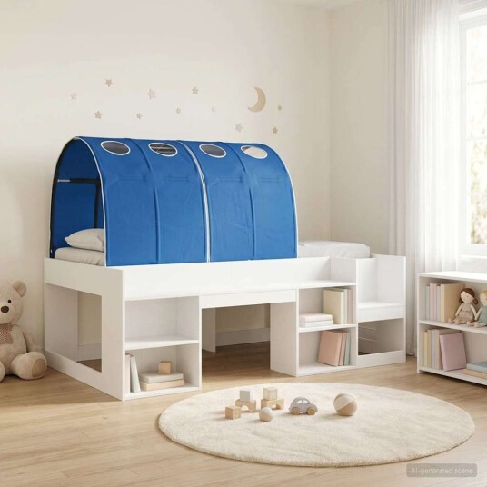  Sengestamme med tunnel 3 pcs Hvit og blå Konstruert tre