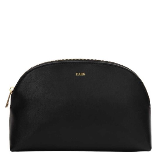 DARK Leather Make-Up Pouch Large Black DARK Leather Make-Up Pouch Large Black