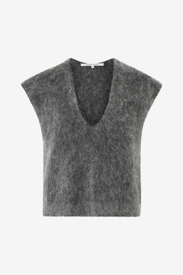 Second Female Vest Camryn Knit Vest Grå Second Female Vest Camryn Knit Vest Grå