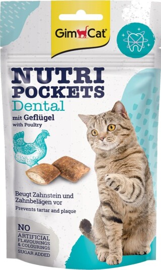 Gimcat Nutri Pockets Dental Med Fjærkre 6 X 60 G