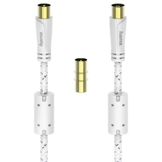 Hama antennekabel 120 dB hvit/3 m