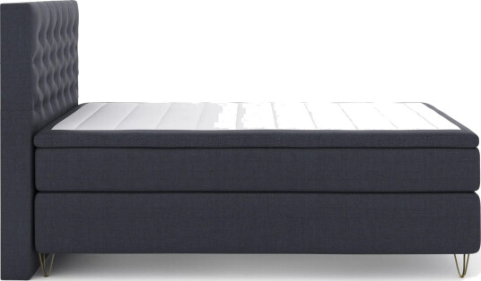 Select No 6 Komplett Sengepakke 160x200 F/M Memory/Pocket Blå/V formede Metallben