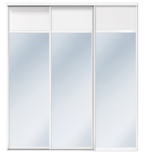 London Skyvedørsgarderobe Speildør Med Hvite Skinner 1230 Mm 2 Dører London Skyvedørsgarderobe Speildør Med Hvite Skinner 1230 Mm 2 Dører