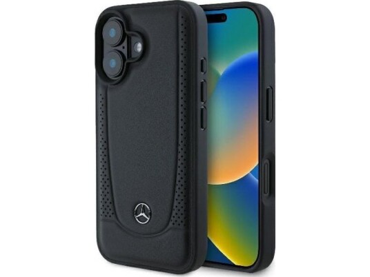 Mercedes Mercedes Mehcp16sarmbk Iphone 16 6.1" Czarny/Black Hardcase Leather Urban