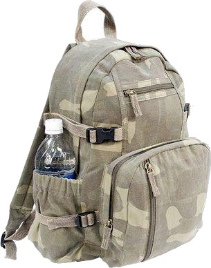 Rothco Vintage Canvas Mini ryggsekk 23L Grønn Brun