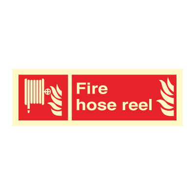 Jo Safety Fire hose reel Photoluminescent Rigid Plast PR HR 100 x 300 mm IMO sign 105037PRHR Jo Safety Fire hose reel Photoluminescent Rigid Plast PR HR 100 x 300 mm IMO sign 105037PRHR