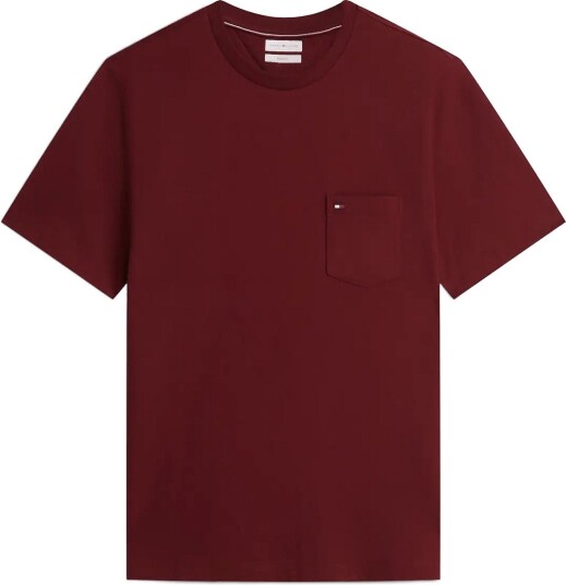 Tommy Hilfiger Essential Solid Pocket T Shirt Burgundy M Tommy Hilfiger Essential Solid Pocket T Shirt Burgundy M
