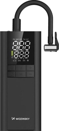 Wozinsky Kompressor WPEP-8000 Pumpe Og Powerbank 8000 mah Med Lommelykt Svart