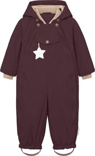 MINI A TURE Matwisti Fleece Lined Snowsuit. Grs   FUDGE AUBERGINE   104