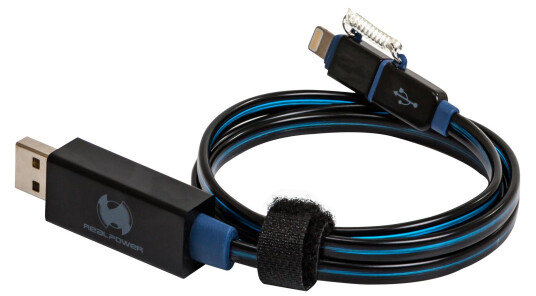 REALPOWER Floating lightning/micro USB Cable blue REALPOWER Floating lightning/micro USB Cable blue